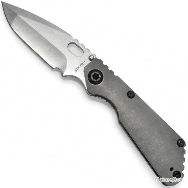 SNG Double Grind Compound Grey Titanium - Strider Knives