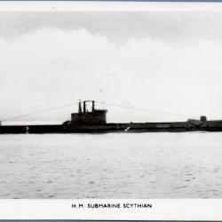 Carte postale vintage H.M. Submarine Scythian - N&deg;8969