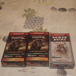 Lot munitions balles  300win mag  winchester