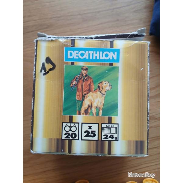 19 cartouches decathlon calibre 20 bourre a jupe 24g