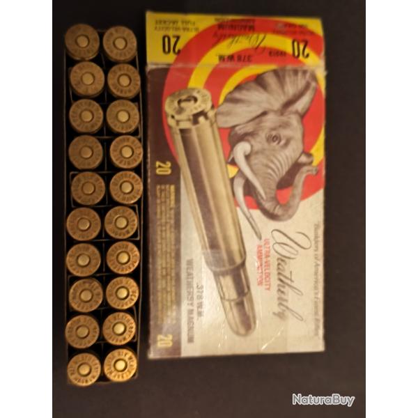 Boite de 20 cartouches 378 Weatherby Magnum