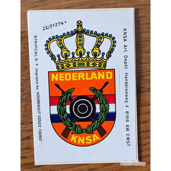 Autocollant chasse , tir , n�derland knsa