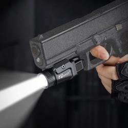 Lampe tactique pour pistolet rechargeable en USB (500 lumens) - 1� sans prix de r&eacute;serve