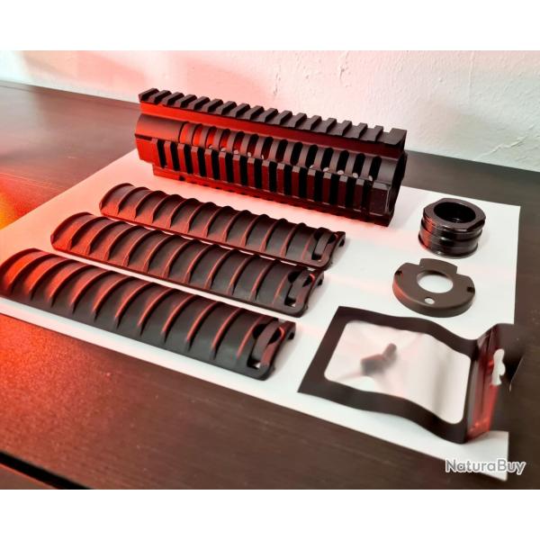 GARDE MAIN TM4 RIS CAL.43 7 POUCES AVEC COUVRES RAILS X 3 ET BARREL NUT UMAREX