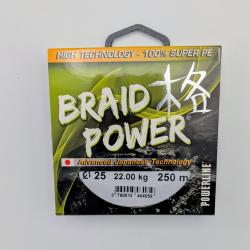 Tresse Braid Power Powerline verte 0.25mm / 22kg