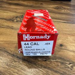 HORNADY OGIVES RONDES POUDRE NOIRE CALIBRE 44 (.454) x100