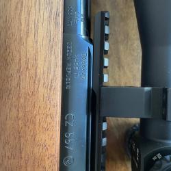 Vends Carabine CZ 557 308 Win, &eacute;quip&eacute;e lunette et bipied Harris, comme neuve