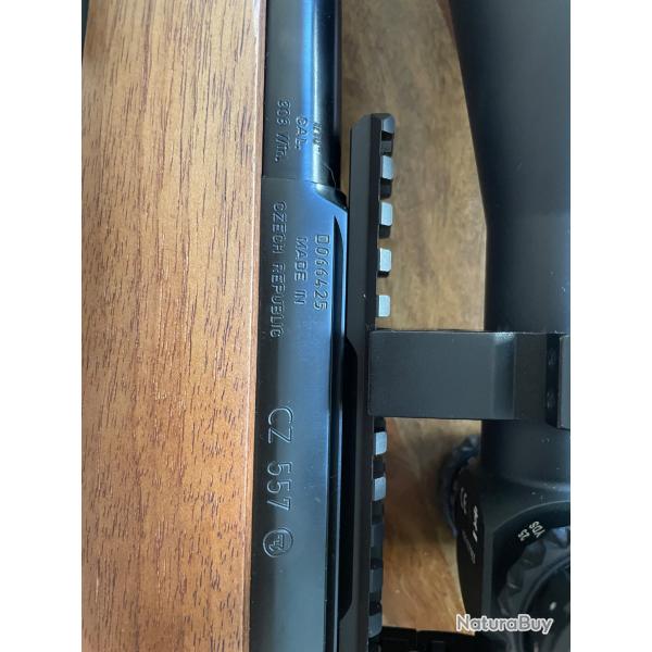 Vends Carabine CZ 557 308 Win, �quip�e lunette et bipied Harris, comme neuve