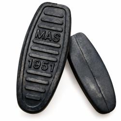Plaque de couche MAS 1951 caoutchouc noir pi&egrave;ce ancienne militaire fran&ccedil;aise