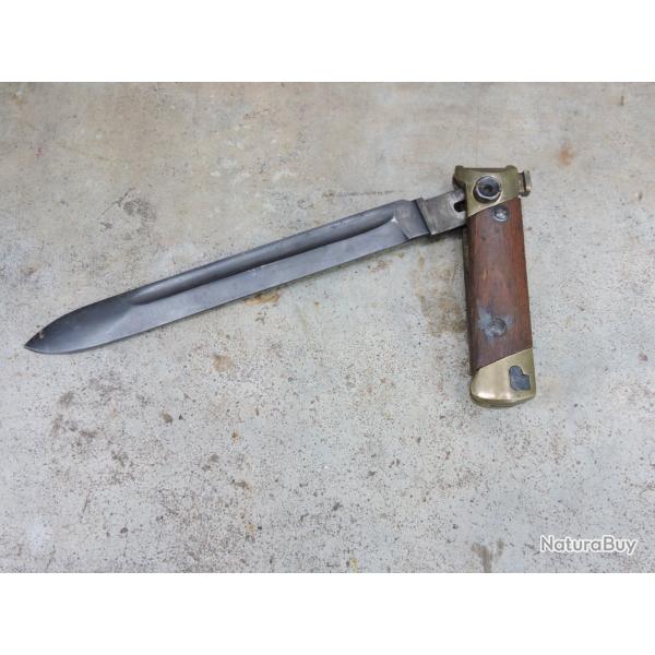 Ba�onnette pliante italienne mod�le 1938 pour PM Beretta WW2
