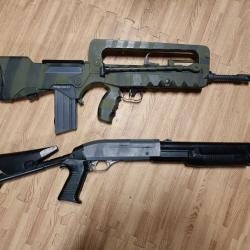 1� lot FAMAS airsoft + pompe