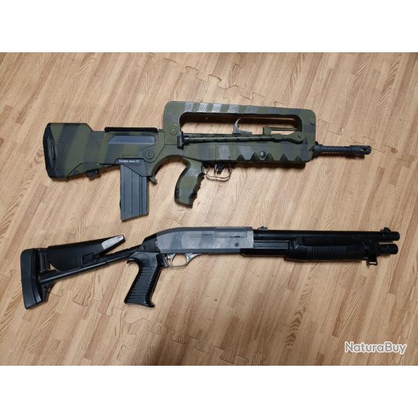 1� lot FAMAS airsoft + pompe