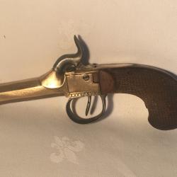 PISTOLET "queen Ann" bronze de marine &agrave; chemin&eacute;e
