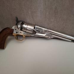 Colt Army 1860 Centenial acier blanc Pietta
