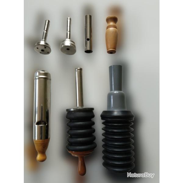 A SAISIR - Lot de 7 appeaux diff�rents gibier d'eau en parfait �tat COMME NEUFS