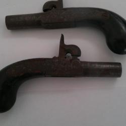 Tr&egrave;s belle paire de pistolets de femme sign&eacute;s BC