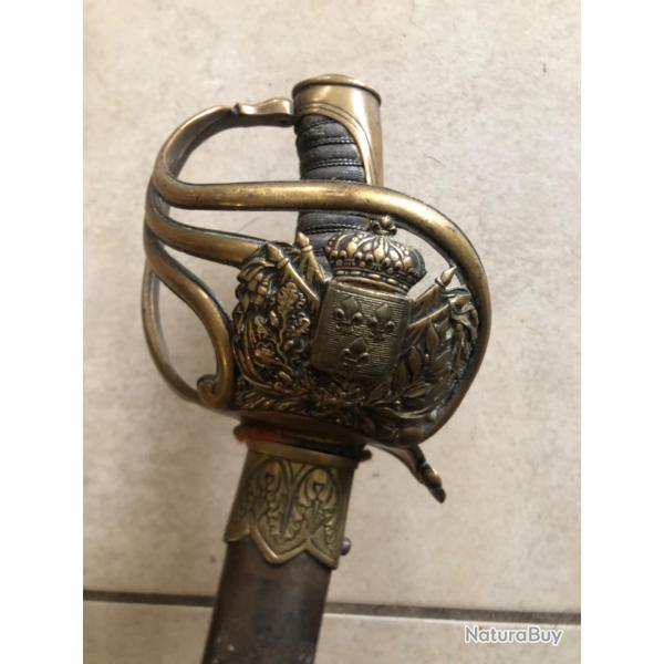 Beau sabre de garde du corps du roi 1814 provenance familiale