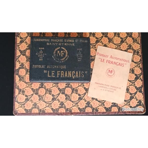 Bo�te + notice pistolet Le Fran�ais 6.35 mod�le de poche Manufrance