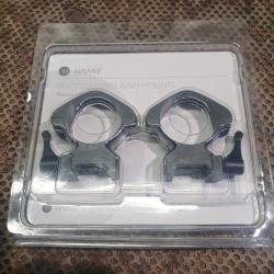paire de collier amovible a levier HAWKE s&eacute;rie PRECISION STEEL RING MOUNT de 34 mm  hauteur : LOW
