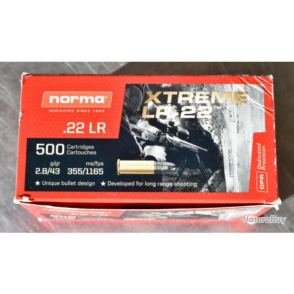 Munitions Norma XTREME 22 LR par 500 lot de 10 boites