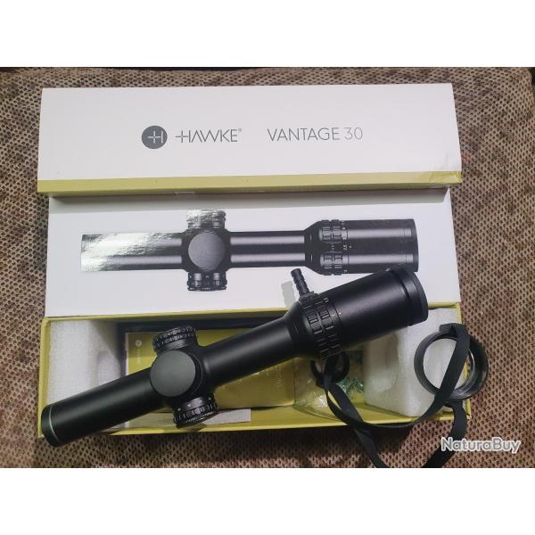 DISPO : nouvelle lunette HAWKE s�rie VANTAGE HD 30 mod�le 1-8x24 r�ticule lumineux L4A DOT IR (4x)