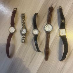 Lots de 5 montres non test&eacute;