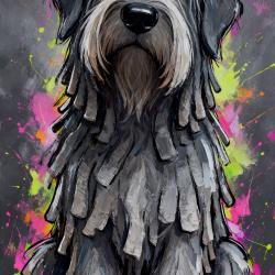 BERGER DE BERGAME - autocollant chien de berger - collection GALT DOGS