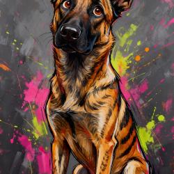 BERGER HOLLANDAIS - autocollant chien de berger - collection GALT DOGS