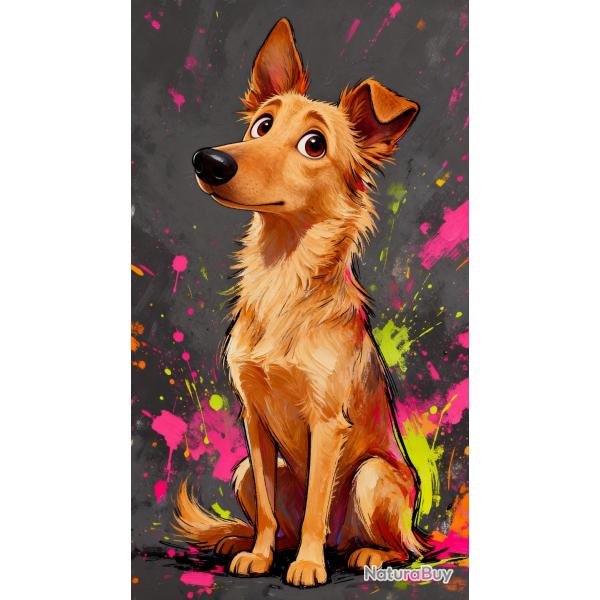 BERGER DES PYRENEES A FACE RASE - autocollant chien de berger - collection GALT DOGS