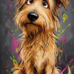 BERGER DES PYRENEES A POIL LONG - autocollant chien de berger - collection GALT DOGS