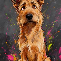 BERGER PICARD - autocollant chien de berger - collection GALT DOGS