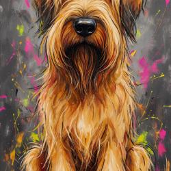 BRIARD - autocollant chien de berger - collection GALT DOGS