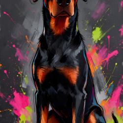 BEAUCERON - autocollant chien de berger - collection GALT DOGS