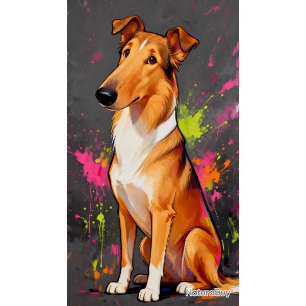 COLLEY A POIL COURT - autocollant chien de berger - collection GALT DOGS