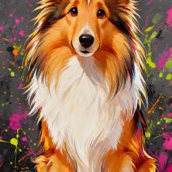 BERGER DES SHETLAND - autocollant chien de berger - collection GALT DOGS