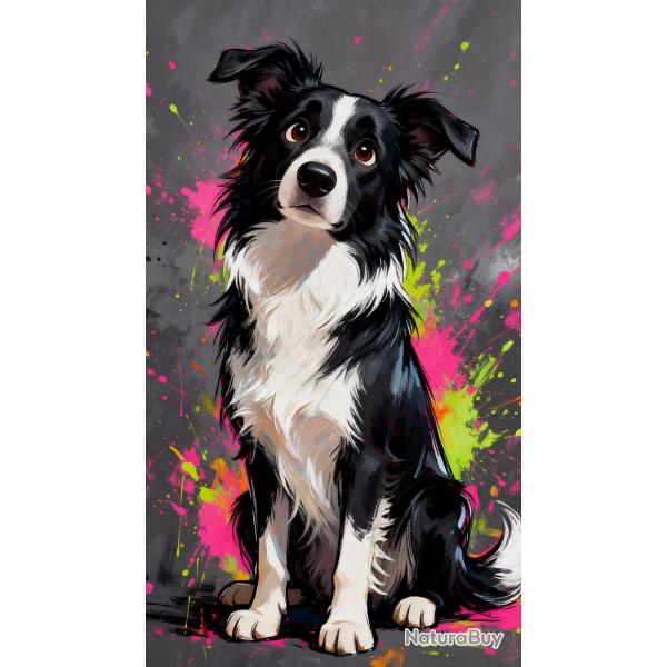 BORDER COLLIE- autocollant chien de berger - collection GALT DOGS