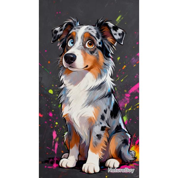 BERGER AUSTRALIEN - autocollant chien de berger - collection GALT DOGS
