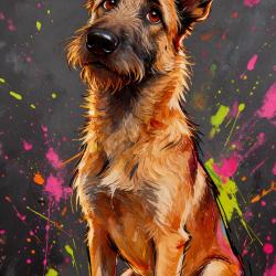BERGER BELGE LAEKENOIS - autocollant chien de berger - collection GALT DOGS