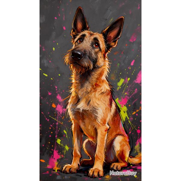 BERGER BELGE LAEKENOIS - autocollant chien de berger - collection GALT DOGS