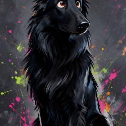 BERGER BELGE GROENENDAEL - autocollant chien de berger - collection GALT DOGS