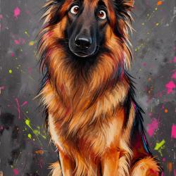 BERGER BELGE TERVUEREN - autocollant chien de berger - collection GALT DOGS