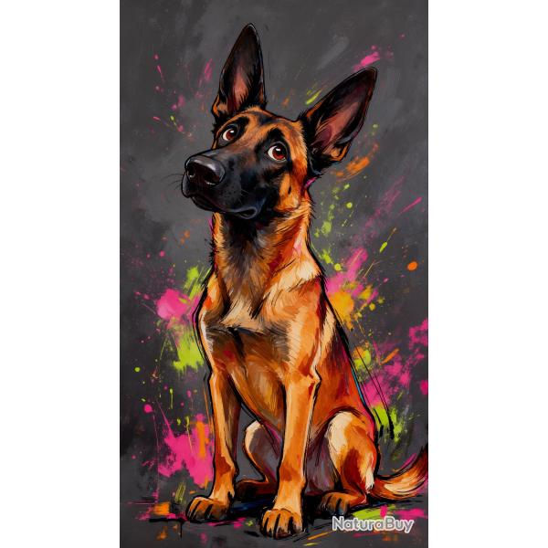 BERGER BELGE MALINOIS - autocollant chien de berger - collection GALT DOGS
