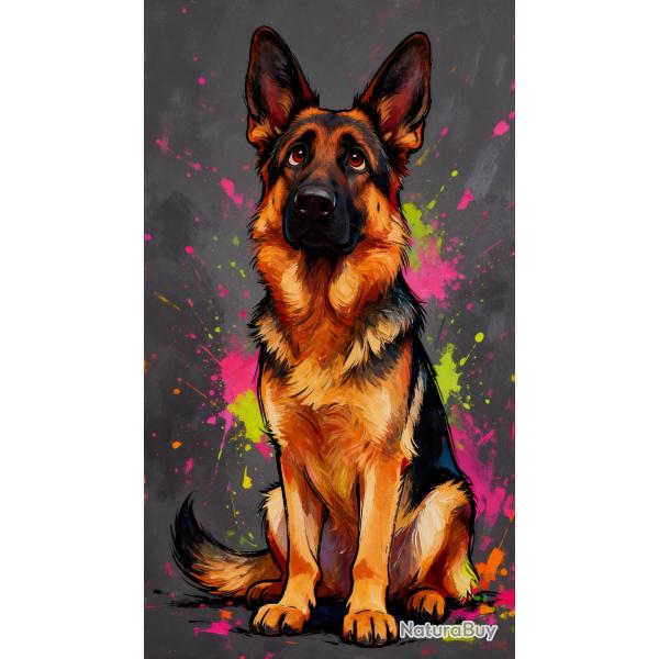 BERGER ALLEMAND - autocollant chien de berger - collection GALT DOGS