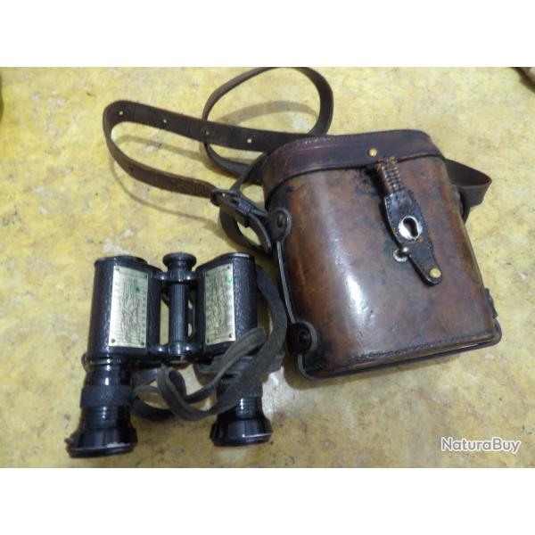 jumelle officier Fran�ais r�glementaire MG ww1 avec silhouette poilu chasseur � cheval HUE