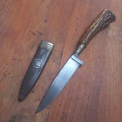 Ancien Couteau de Chasse ALLEMAND NICKER  Manche en Bois de Cerf