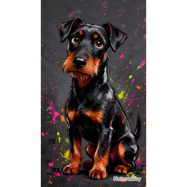 JAGDTERRIER - autocollant chien de chasse - collection GALT DOGS