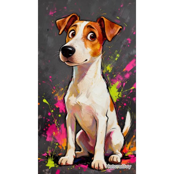 PARSON RUSSEL TERRIER - autocollant chien de chasse - collection GALT DOGS