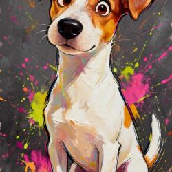JACK RUSSEL TERRIER - autocollant chien de chasse - collection GALT DOGS