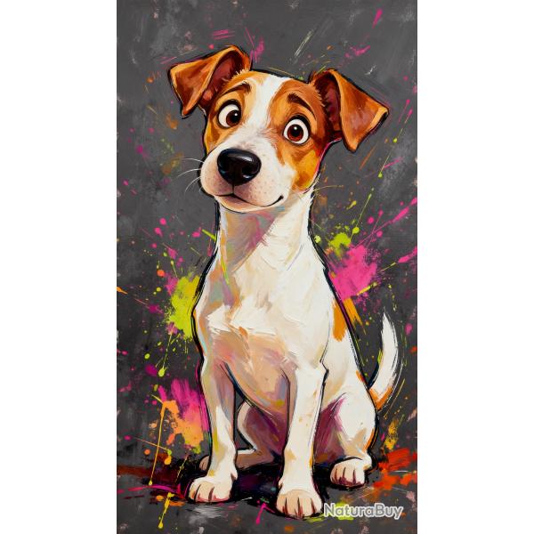 JACK RUSSEL TERRIER - autocollant chien de chasse - collection GALT DOGS
