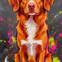 Nova Scotia Duck Tolling Retriever - autocollant chien de chasse - collection GALT DOGS